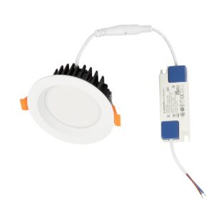 GLOBOSTAR® WATERA 60898 Χωνευτό Downlight Σποτ Panel Μπάνιου & WC LED 12W 1500lm 120° AC 220-240V Αδιάβροχο IP54 Ρυθμιζόμενο Λευκό CCT με Διακόπτη στο Σώμα 2700K/4500K/6000K Dimmable – Lumileds SMD Chip & TÜV SÜD Driver – Λευκό Ματ – Μ10.8 x Π10.8 x Υ3.2cm / Q9cm – 3 Χρόνια Εγγύηση