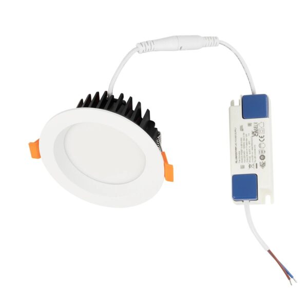 GLOBOSTAR® WATERA 60898 Χωνευτό Downlight Σποτ Panel Μπάνιου & WC LED 12W 1500lm 120° AC 220-240V Αδιάβροχο IP54 Ρυθμιζόμενο Λευκό CCT με Διακόπτη στο Σώμα 2700K/4500K/6000K Dimmable – Lumileds SMD Chip & TÜV SÜD Driver – Λευκό Ματ – Μ10.8 x Π10.8 x Υ3.2cm / Q9cm – 3 Χρόνια Εγγύηση