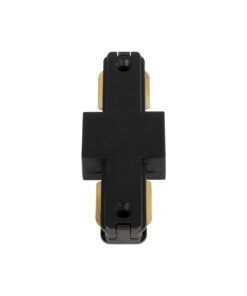 GLOBOSTAR® EUROTRACK-1PH 60903 Μονοφασικός Σύνδεσμος I Επέκτασης Ράγας 2 Καλωδίων 1L+1N για Σύστημα Ράγας Eurotrack-1PH AC 220-240V IP20 – Μαύρο Ματ – Μ9.3 x Π3.5 x Υ1.6cm