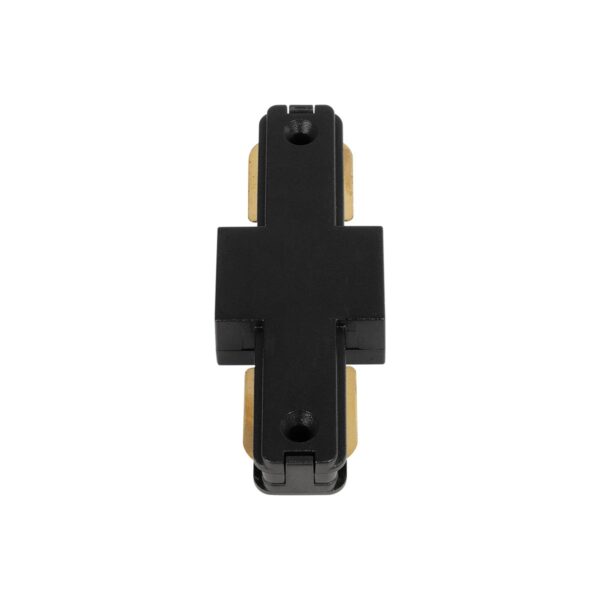 GLOBOSTAR® EUROTRACK-1PH 60903 Μονοφασικός Σύνδεσμος I Επέκτασης Ράγας 2 Καλωδίων 1L+1N για Σύστημα Ράγας Eurotrack-1PH AC 220-240V IP20 – Μαύρο Ματ – Μ9.3 x Π3.5 x Υ1.6cm