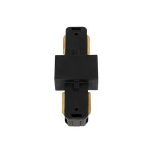 GLOBOSTAR® EUROTRACK-1PH 60903 Μονοφασικός Σύνδεσμος I Επέκτασης Ράγας 2 Καλωδίων 1L+1N για Σύστημα Ράγας Eurotrack-1PH AC 220-240V IP20 – Μαύρο Ματ – Μ9.3 x Π3.5 x Υ1.6cm