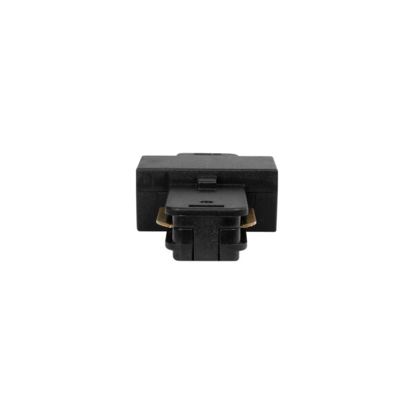 GLOBOSTAR® EUROTRACK-1PH 60903 Μονοφασικός Σύνδεσμος I Επέκτασης Ράγας 2 Καλωδίων 1L+1N για Σύστημα Ράγας Eurotrack-1PH AC 220-240V IP20 – Μαύρο Ματ – Μ9.3 x Π3.5 x Υ1.6cm