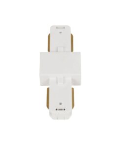 GLOBOSTAR® EUROTRACK-1PH 60904 Μονοφασικός Σύνδεσμος Ι Επέκτασης Ράγας 2 Καλωδίων 1L+1N για Σύστημα Ράγας Eurotrack-1PH AC 220-240V IP20 – Λευκό Ματ – Μ9.3 x Π3.5 x Υ1.6cm