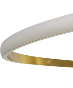 GLOBOSTAR® DEXTER 60920 Μοντέρνο Κρεμαστό Φωτιστικό Οροφής LED 120W 13440lm 300° AC 220-240V IP20 Ρυθμιζόμενο Λευκό CCT με Χειριστήριο από 2700K έως 6000K Dimmable – Lumileds SMD Chip – Χρυσό Βούρτσας – Μ103 x Π103 x Υ30cm – 3 Χρόνια Εγγύηση