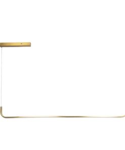 GLOBOSTAR® LINARIA 60923 Μοντέρνο Κρεμαστό Φωτιστικό Οροφής LED 36W 4150lm 180° AC 220-240V IP20 Ρυθμιζόμενο Λευκό CCT με Χειριστήριο από 2700K έως 6000K Dimmable – Lumileds SMD Chip – Χρυσό – Μ120 x Π2 x Υ10cm – 3 Χρόνια Εγγύηση