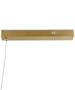 GLOBOSTAR® LINARIA 60923 Μοντέρνο Κρεμαστό Φωτιστικό Οροφής LED 36W 4150lm 180° AC 220-240V IP20 Ρυθμιζόμενο Λευκό CCT με Χειριστήριο από 2700K έως 6000K Dimmable – Lumileds SMD Chip – Χρυσό – Μ120 x Π2 x Υ10cm – 3 Χρόνια Εγγύηση