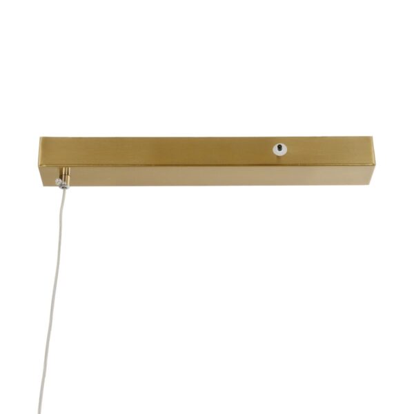 GLOBOSTAR® LINARIA 60923 Μοντέρνο Κρεμαστό Φωτιστικό Οροφής LED 36W 4150lm 180° AC 220-240V IP20 Ρυθμιζόμενο Λευκό CCT με Χειριστήριο από 2700K έως 6000K Dimmable – Lumileds SMD Chip – Χρυσό – Μ120 x Π2 x Υ10cm – 3 Χρόνια Εγγύηση