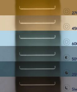 GLOBOSTAR® LINARIA 60923 Μοντέρνο Κρεμαστό Φωτιστικό Οροφής LED 36W 4150lm 180° AC 220-240V IP20 Ρυθμιζόμενο Λευκό CCT με Χειριστήριο από 2700K έως 6000K Dimmable – Lumileds SMD Chip – Χρυσό – Μ120 x Π2 x Υ10cm – 3 Χρόνια Εγγύηση