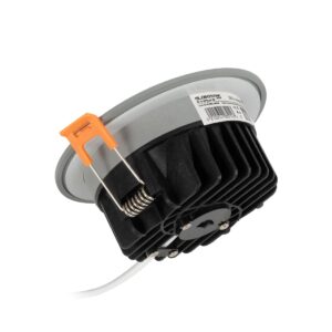 GLOBOSTAR® WATERA 60986 Χωνευτό Downlight Σποτ Panel Μπάνιου & WC LED 12W 1500lm 120° AC 220-240V Αδιάβροχο IP54 Ρυθμιζόμενο Λευκό CCT με Διακόπτη στο Σώμα 2700K/4500K/6000K Dimmable – Lumileds SMD Chip & TÜV SÜD Driver – Γκρι Ανθρακί Ματ – Μ10.8 x Π10.8 x Υ3.2cm / Q9cm – 3 Χρόνια Εγγύηση