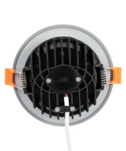 GLOBOSTAR® WATERA 60986 Χωνευτό Downlight Σποτ Panel Μπάνιου & WC LED 12W 1500lm 120° AC 220-240V Αδιάβροχο IP54 Ρυθμιζόμενο Λευκό CCT με Διακόπτη στο Σώμα 2700K/4500K/6000K Dimmable – Lumileds SMD Chip & TÜV SÜD Driver – Γκρι Ανθρακί Ματ – Μ10.8 x Π10.8 x Υ3.2cm / Q9cm – 3 Χρόνια Εγγύηση