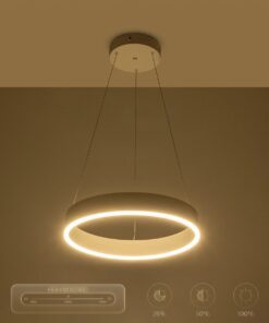 GLOBOSTAR® VENOM 61174 Μοντέρνο Κρεμαστό Φωτιστικό Οροφής LED 30W 3513lm 120° AC 220-240V IP20 Ρυθμιζόμενο Λευκό CCT με Χειριστήριο από 2700K έως 6000K Dimmable – Lumileds SMD Chip – Λευκό Ματ – Μ40 x Π40 x Υ6.5cm – 3 Χρόνια Εγγύηση