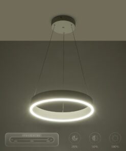 GLOBOSTAR® VENOM 61174 Μοντέρνο Κρεμαστό Φωτιστικό Οροφής LED 30W 3513lm 120° AC 220-240V IP20 Ρυθμιζόμενο Λευκό CCT με Χειριστήριο από 2700K έως 6000K Dimmable – Lumileds SMD Chip – Λευκό Ματ – Μ40 x Π40 x Υ6.5cm – 3 Χρόνια Εγγύηση