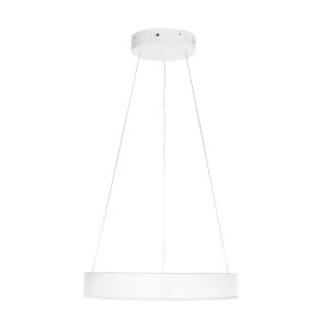 GLOBOSTAR® VENOM 61174 Μοντέρνο Κρεμαστό Φωτιστικό Οροφής LED 30W 3513lm 120° AC 220-240V IP20 Ρυθμιζόμενο Λευκό CCT με Χειριστήριο από 2700K έως 6000K Dimmable – Lumileds SMD Chip – Λευκό Ματ – Μ40 x Π40 x Υ6.5cm – 3 Χρόνια Εγγύηση