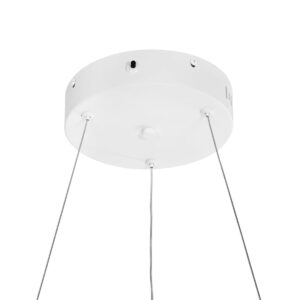 GLOBOSTAR® VENOM 61174 Μοντέρνο Κρεμαστό Φωτιστικό Οροφής LED 30W 3513lm 120° AC 220-240V IP20 Ρυθμιζόμενο Λευκό CCT με Χειριστήριο από 2700K έως 6000K Dimmable – Lumileds SMD Chip – Λευκό Ματ – Μ40 x Π40 x Υ6.5cm – 3 Χρόνια Εγγύηση