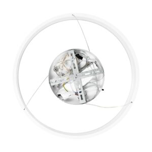 GLOBOSTAR® VENOM 61174 Μοντέρνο Κρεμαστό Φωτιστικό Οροφής LED 30W 3513lm 120° AC 220-240V IP20 Ρυθμιζόμενο Λευκό CCT με Χειριστήριο από 2700K έως 6000K Dimmable – Lumileds SMD Chip – Λευκό Ματ – Μ40 x Π40 x Υ6.5cm – 3 Χρόνια Εγγύηση