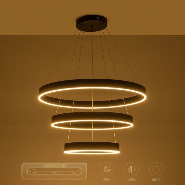 kelvo® VENOM 61188-DECO Μοντέρνο Κρεμαστό Φωτιστικό Οροφής LED 120W 14158lm 120° AC 220-240V IP20 Ρυθμιζόμενο Λευκό CCT με Χειριστήριο από 2700K έως 6000K Dimmable – Lumileds SMD Chip – Μαύρο Ματ – Μ80 x Π80 x Υ60cm – 3 Χρόνια Εγγύηση