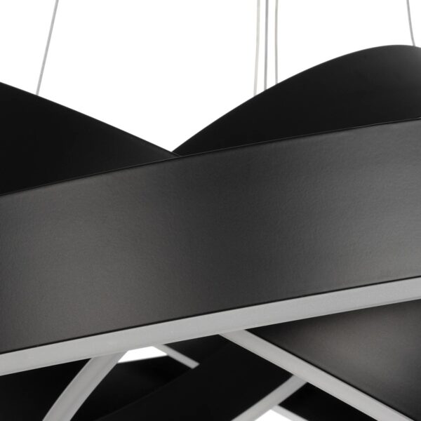 kelvo® VENOM 61188-DECO Μοντέρνο Κρεμαστό Φωτιστικό Οροφής LED 120W 14158lm 120° AC 220-240V IP20 Ρυθμιζόμενο Λευκό CCT με Χειριστήριο από 2700K έως 6000K Dimmable – Lumileds SMD Chip – Μαύρο Ματ – Μ80 x Π80 x Υ60cm – 3 Χρόνια Εγγύηση