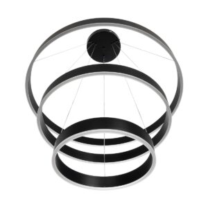 kelvo® VENOM 61188-DECO Μοντέρνο Κρεμαστό Φωτιστικό Οροφής LED 120W 14158lm 120° AC 220-240V IP20 Ρυθμιζόμενο Λευκό CCT με Χειριστήριο από 2700K έως 6000K Dimmable – Lumileds SMD Chip – Μαύρο Ματ – Μ80 x Π80 x Υ60cm – 3 Χρόνια Εγγύηση