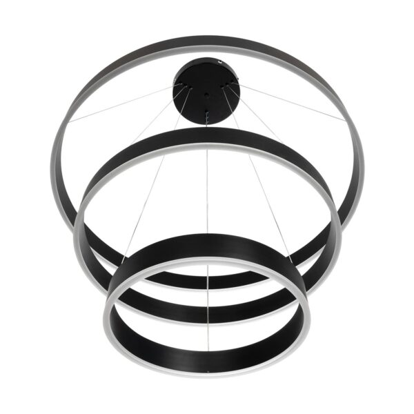 kelvo® VENOM 61188-DECO Μοντέρνο Κρεμαστό Φωτιστικό Οροφής LED 120W 14158lm 120° AC 220-240V IP20 Ρυθμιζόμενο Λευκό CCT με Χειριστήριο από 2700K έως 6000K Dimmable – Lumileds SMD Chip – Μαύρο Ματ – Μ80 x Π80 x Υ60cm – 3 Χρόνια Εγγύηση