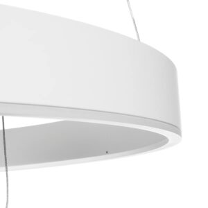 kelvo® VENOM 61189 Μοντέρνο Κρεμαστό Φωτιστικό Οροφής LED 120W 14158lm 120° AC 220-240V IP20 Ρυθμιζόμενο Λευκό CCT με Χειριστήριο από 2700K έως 6000K Dimmable – Lumileds SMD Chip – Λευκό Ματ – Μ80 x Π80 x Υ60cm – 3 Χρόνια Εγγύηση
