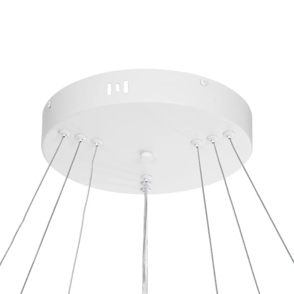 kelvo® VENOM 61189 Μοντέρνο Κρεμαστό Φωτιστικό Οροφής LED 120W 14158lm 120° AC 220-240V IP20 Ρυθμιζόμενο Λευκό CCT με Χειριστήριο από 2700K έως 6000K Dimmable – Lumileds SMD Chip – Λευκό Ματ – Μ80 x Π80 x Υ60cm – 3 Χρόνια Εγγύηση