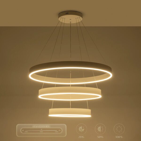 kelvo® VENOM 61189-DECO Μοντέρνο Κρεμαστό Φωτιστικό Οροφής LED 120W 14158lm 120° AC 220-240V IP20 Ρυθμιζόμενο Λευκό CCT με Χειριστήριο από 2700K έως 6000K Dimmable – Lumileds SMD Chip – Λευκό Ματ – Μ80 x Π80 x Υ60cm – 3 Χρόνια Εγγύηση