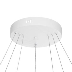 kelvo® VENOM 61189-DECO Μοντέρνο Κρεμαστό Φωτιστικό Οροφής LED 120W 14158lm 120° AC 220-240V IP20 Ρυθμιζόμενο Λευκό CCT με Χειριστήριο από 2700K έως 6000K Dimmable – Lumileds SMD Chip – Λευκό Ματ – Μ80 x Π80 x Υ60cm – 3 Χρόνια Εγγύηση