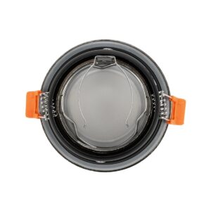 GLOBOSTAR® SIGMA 61461 Χωνευτή Στρόγγυλη Βάση Σποτ Οροφής/Μπάνιου για Λάμπα MR16/GU10 Αδιάβροχο IP65 – Νίκελ Βούρτσας Αλουμίνιο & Λευκό Γυαλί – Φ8.5 x Υ4.4cm / Q7.5cm