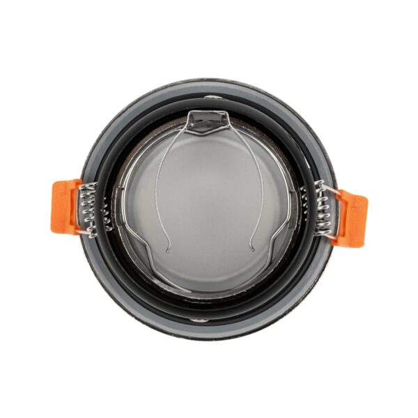 GLOBOSTAR® SIGMA 61461 Χωνευτή Στρόγγυλη Βάση Σποτ Οροφής/Μπάνιου για Λάμπα MR16/GU10 Αδιάβροχο IP65 – Νίκελ Βούρτσας Αλουμίνιο & Λευκό Γυαλί – Φ8.5 x Υ4.4cm / Q7.5cm