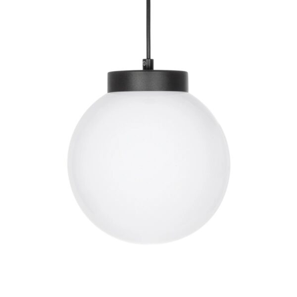 GLOBOSTAR® AGROS 61591 Μοντέρνο Κρεμαστό Φωτιστικό Οροφής με Ντουί 1 x E27 AC 220-240V IP65 – Λευκό & Μάυρο – Μ20 x Π20 x Υ22cm