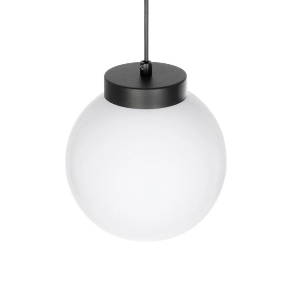 GLOBOSTAR® AGROS 61591 Μοντέρνο Κρεμαστό Φωτιστικό Οροφής με Ντουί 1 x E27 AC 220-240V IP65 – Λευκό & Μάυρο – Μ20 x Π20 x Υ22cm
