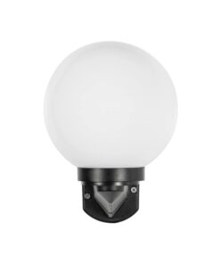 GLOBOSTAR® AGROS 61592 Φωτιστικό Τοίχου – Απλίκα Κήπου με Ντουί 1 x E27 AC 220-240V Αδιάβροχο IP65 – Λευκό & Μάυρο – Μ20 x Π20 x Υ30cm