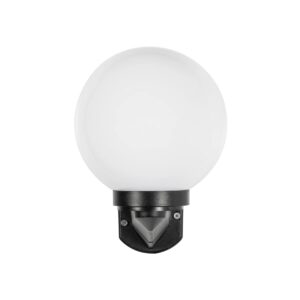 GLOBOSTAR® AGROS 61592 Φωτιστικό Τοίχου – Απλίκα Κήπου με Ντουί 1 x E27 AC 220-240V Αδιάβροχο IP65 – Λευκό & Μάυρο – Μ20 x Π20 x Υ30cm
