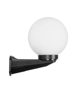 GLOBOSTAR® AGROS 61592 Φωτιστικό Τοίχου – Απλίκα Κήπου με Ντουί 1 x E27 AC 220-240V Αδιάβροχο IP65 – Λευκό & Μάυρο – Μ20 x Π20 x Υ30cm