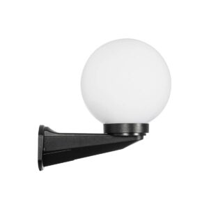GLOBOSTAR® AGROS 61592 Φωτιστικό Τοίχου – Απλίκα Κήπου με Ντουί 1 x E27 AC 220-240V Αδιάβροχο IP65 – Λευκό & Μάυρο – Μ20 x Π20 x Υ30cm