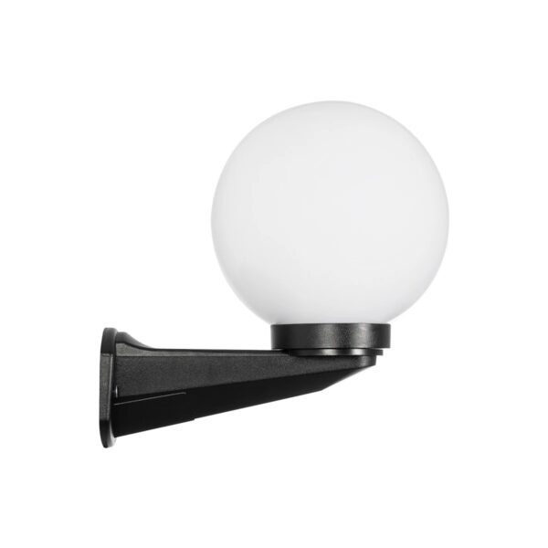 GLOBOSTAR® AGROS 61592 Φωτιστικό Τοίχου – Απλίκα Κήπου με Ντουί 1 x E27 AC 220-240V Αδιάβροχο IP65 – Λευκό & Μάυρο – Μ20 x Π20 x Υ30cm
