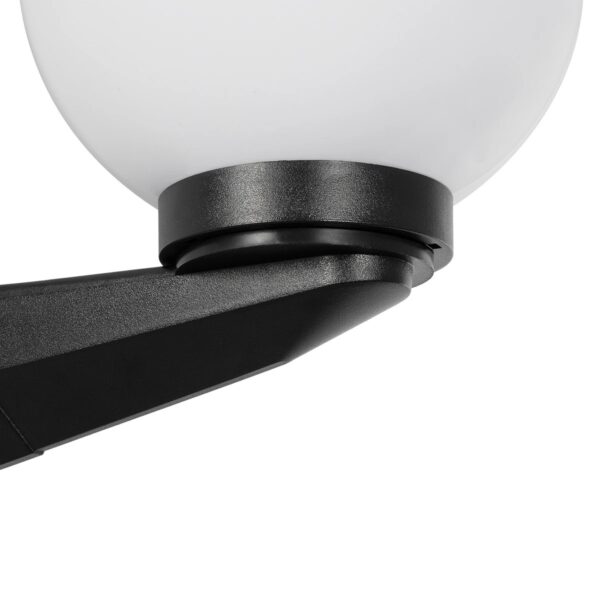 GLOBOSTAR® AGROS 61592 Φωτιστικό Τοίχου – Απλίκα Κήπου με Ντουί 1 x E27 AC 220-240V Αδιάβροχο IP65 – Λευκό & Μάυρο – Μ20 x Π20 x Υ30cm