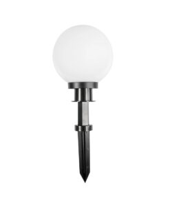 GLOBOSTAR® AGROS 61593 Φωτιστικό Κήπου / Καρφωτό με Ντουί 1 x E27 AC 220-240V Αδιάβροχο IP65 – Λευκό & Μάυρο – Μ20 x Π20 x Υ54cm