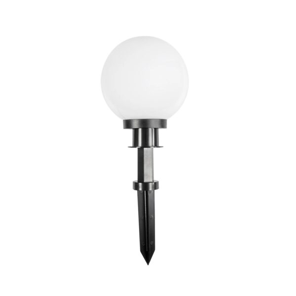 GLOBOSTAR® AGROS 61593 Φωτιστικό Κήπου / Καρφωτό με Ντουί 1 x E27 AC 220-240V Αδιάβροχο IP65 – Λευκό & Μάυρο – Μ20 x Π20 x Υ54cm