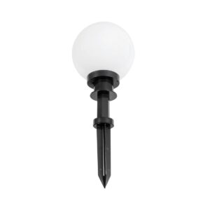 GLOBOSTAR® AGROS 61593 Φωτιστικό Κήπου / Καρφωτό με Ντουί 1 x E27 AC 220-240V Αδιάβροχο IP65 – Λευκό & Μάυρο – Μ20 x Π20 x Υ54cm