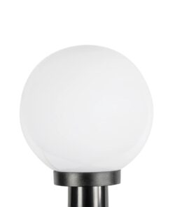 GLOBOSTAR® AGROS 61593 Φωτιστικό Κήπου / Καρφωτό με Ντουί 1 x E27 AC 220-240V Αδιάβροχο IP65 – Λευκό & Μάυρο – Μ20 x Π20 x Υ54cm