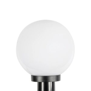 GLOBOSTAR® AGROS 61593 Φωτιστικό Κήπου / Καρφωτό με Ντουί 1 x E27 AC 220-240V Αδιάβροχο IP65 – Λευκό & Μάυρο – Μ20 x Π20 x Υ54cm