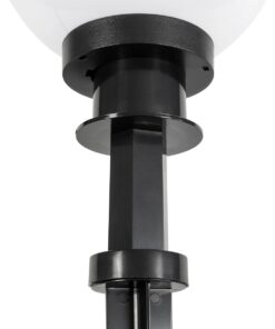 GLOBOSTAR® AGROS 61593 Φωτιστικό Κήπου / Καρφωτό με Ντουί 1 x E27 AC 220-240V Αδιάβροχο IP65 – Λευκό & Μάυρο – Μ20 x Π20 x Υ54cm