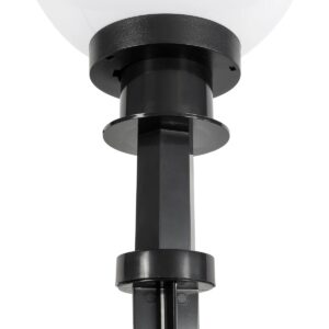 GLOBOSTAR® AGROS 61593 Φωτιστικό Κήπου / Καρφωτό με Ντουί 1 x E27 AC 220-240V Αδιάβροχο IP65 – Λευκό & Μάυρο – Μ20 x Π20 x Υ54cm