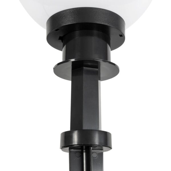 GLOBOSTAR® AGROS 61593 Φωτιστικό Κήπου / Καρφωτό με Ντουί 1 x E27 AC 220-240V Αδιάβροχο IP65 – Λευκό & Μάυρο – Μ20 x Π20 x Υ54cm