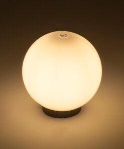 GLOBOSTAR® AGROS 61594 Φωτιστικό Κήπου με Ντουί 1 x E27 AC 220-240V Αδιάβροχο IP65 – Λευκό & Μάυρο – Μ20 x Π20 x Υ22cm