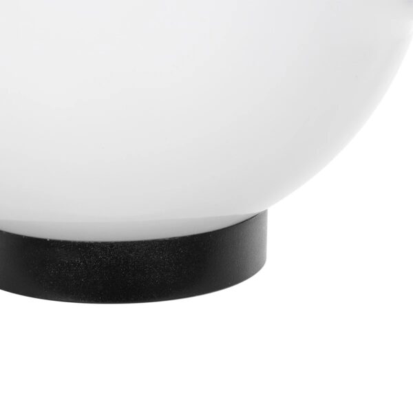 GLOBOSTAR® AGROS 61594 Φωτιστικό Κήπου με Ντουί 1 x E27 AC 220-240V Αδιάβροχο IP65 – Λευκό & Μάυρο – Μ20 x Π20 x Υ22cm