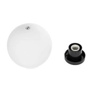 GLOBOSTAR® AGROS 61594 Φωτιστικό Κήπου με Ντουί 1 x E27 AC 220-240V Αδιάβροχο IP65 – Λευκό & Μάυρο – Μ20 x Π20 x Υ22cm