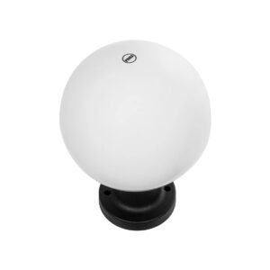 GLOBOSTAR® AGROS 61595 Φωτιστικό Κολωνάκι Κήπου με Ντουί 1 x E27 AC 220-240V Αδιάβροχο IP65 – Λευκό & Μάυρο – Μ20 x Π20 x Υ30cm