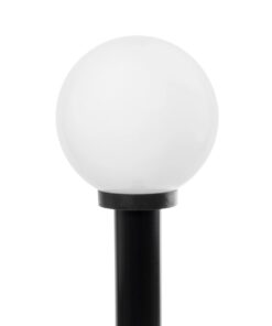 GLOBOSTAR® AGROS 61596 Φωτιστικό Κολωνάκι Κήπου με Ντουί 1 x E27 AC 220-240V Αδιάβροχο IP65 – Λευκό & Μάυρο – Μ20 x Π20 x Υ100cm